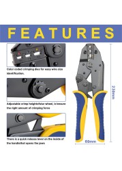 Haisstronica Crimping Tool Heat Shrink Connectors AWG 22-10 , Available For Nylon Connectors Electrical Connectors HS-8327