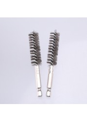 Stainless Steel Cable Stranded Wire Brush Portable Durable Hex Shank Wire Twisted Brush Round Tube Tube Cylinder Cleaning Brush