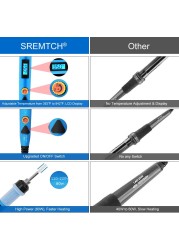 Adjustable Temperature Electric Soldering Iron Kit 220V 80W Soldering Soldering Rework Station LCD Display Repair Tools