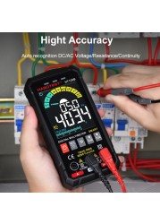 Professional Digital Multimeter Auto Range Smart Voltage Meter DC AC TRMS Ohm Hz Temperature Capacitor Tester HABOTEST HT126B