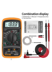 ANENG AN8205C Digital Multimeter AC/DC Ammeter Volt Ohm Test Meter Profession Multimeter With Thermocouple LCD Backlight Display