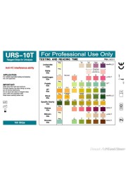 100 شرائط URS-10T شرائط كاشف تحليل البول 10 معلمات البول اشرطة الفحص الكريات البيض ، النيتريت ، بولي بيلينوجين ، البروتين ، pH