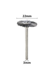 XCAN Stainless Steel Wire Wheel Brush Set 20pcs 3.0mm Shank Polishing Brush for Dremel Rotary Tools