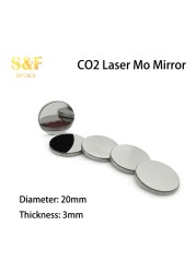 Laser Mo Mirror Dia 20 Thickness 3mm Reflective Mirror for CO2 Laser Cutting Mmachine Engraving Machine