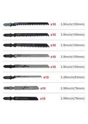 80pcs Jigsaw Blades Set T Shank Blades Fast Down Cutting Wood Metal Cutting Blades T118A/T118B/T101AO/T101B/T101BR/T144D/T244D/T111C