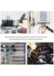 HABOTEST Portable Gas Leak Detector Alarm Combustible Gas Detector with Audible and Visual Alarm All Kinds of Mammals