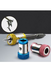 Universal Magnetic Ring for 6.35mm 1/4" Drill Bit Magnet Ring Strong Powerful Magnetic Electric Screwdriver Bit