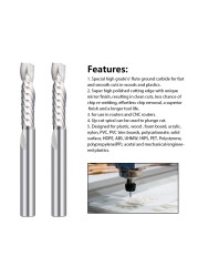 XCAN Up and Down Cutting Single Flutes Spiral Carbide Mill Tool Cutters for Pressing Wood End Mill Cutter Milling Cutter