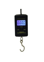 40kg/10g Electronic Hanging Scale LED Backlit Light Digital Pocket Hook Scale Portable Fishing Luggage Weight Hook Scale Tools