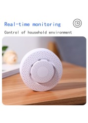 Tuya ZigBee Smart Air Box Air Quality Monitor CO2 VOC Gas Detector Sensor Automation Alarm Household Temperature Humidity Sensor