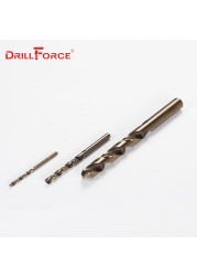 Drillforce Tools M42 Cobalt Drill Bit Set, HSS-CO Drill Set 0.5-10mm, Drilling on Hardened Steel, Cast Iron and Stainless Steel