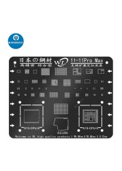 Black Steel BGA Stencil Stencil For iPhone 11 12 Pro Max XS XS MAX XR X 8P 8 7P 7 6S 6 CPU IC Chip Tin Soldering Mesh