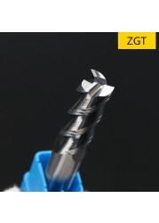 ZGT - Aluminum Milling Cutter, HRC50 3 Flute Milling Tools, Hard Tungsten Carbide Milling Cutter, Cnc Copper Aluminum Cutter