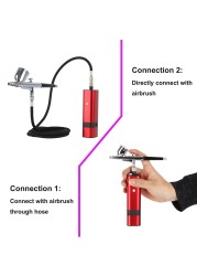 Best Quality New Arrival TM80S Airbrush Compressor Kit Auto Start Stop Portable Wireless Personal Mini Pump