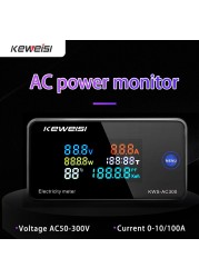 KWS-AC300 100A مقياس طاقة رقمي الفولتميتر مقياس التيار الكهربائي Wattmeter KWS السلطة مقياس الطاقة عداد كهربائي مع وظيفة إعادة تعيين