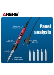 ANENG SL102 Electric Soldering Iron US/EU Plug Adjustable Temperature 220V Digital Display Portable Electric Soldering Tool