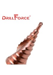 Drillforce M35 5% الكوبالت خطوة مثقاب الخشب HSSCO مخروط أداة معدنية ثقب القاطع 3-12/3-14/4-12/4-20/4-22/4-25/4-32/5-21/5-27/6-24 مللي متر