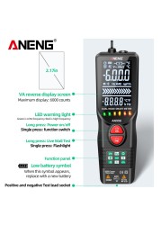 ANENG AN998 Automatic Digital 6000 Counts Professional Multimeter Electric Auto Ranging AC/DC Voltmeter Temperature Ohm Hz Detector Tool