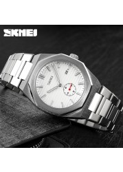 New Sport Wristwatch For Man SKMEI Top Brand Stainless Steel Waterproof Watches Men Watch Military Quartz Wristwatch Montre Homme