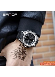 SANDA Relogio Masculino Sports Watches Men Luxury Brand Military Quartz Watch Men Waterproof S Shock Male Clock