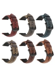 18/20/22/24/26mm Watch Strap Genuine Leather Watch Band Watch Accessories Men Cowhide Handmade Watchband Stainless Steel Buckle