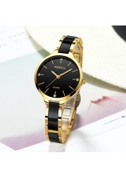 NIBOSI Women's Wrist Watch Ceramic Wristwatches Ladies Creative Watch for Women Female Clock Relogio Feminino Montre Femme