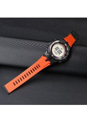 silicone watch strap for casio PROTREK series prw-3000\3100\6000\6100y resin silicone watch strap with waterproof soft strap