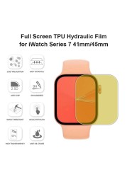 Full Screen Protective Film For Apple Watch 7 41mm 45mm Scratch Screen Film Hydraulic Tempered Protective Watch Accessories