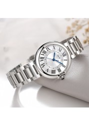 Fashion Quartz Watches Women Luxury Brand I&W New Ladies Watch Sapphire Glass Full Steel Strap Waterproof Relogio Feminino