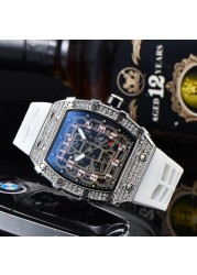 Mens Luxury Top Brand Watch Men Sports Wristwatches Chronograph Quartz Watches Male Tonneau Watch Hombre Relogio Masculino