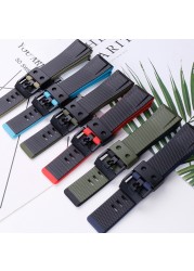 24mm Resin Strap Men's Pin Buckle Watch Accessories for Casio GA2000 PRG-600 PRW-6600PRG-650 Sports Waterproof Wristband Ladies