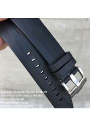 Water Resistant Silicone Watch Strap, Rubber, 21mm, 22mm, Black, Orange, Buckle, Fits Tissot Series T120, T055