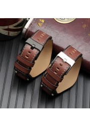 Genuine leather for Fossil JR1157 watch band accessories vintage style strap with high quantity stainless steel joint 24mm