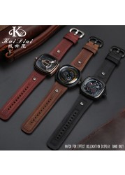 جلد طبيعي حزام (استيك) ساعة ل Sevenfriday ساعة رجالي حزام P1 P2 S2 M2 Q2 03 01 02 البني جلد البقر الاكسسوارات 28 مللي متر مربط الساعة