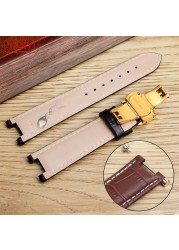 Top Layer Cowhide Genuine Leather Bracelet for GC 22*13mm 20*11mm Felt Watch Strap Senior Watches Wrist Band Screw