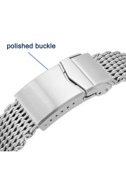 Luxury Milanese Loop Mesh Strap Stainless Steel Watch Band Solid Double Watch Buckle Watchband Men Watches Accessories 18/22mm