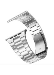 Stainless Steel Strap for Apple Watch Band 44mm 40mm Series 6 5 4 SE Metal Ultra Thin One Piece Wristband for iwatch 3 42mm 38mm