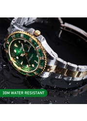 Luxury Bladen Men's Watches Fashion Green Diamond Bezel Sapphire Glass Wristwatch Automatic Date Diving AAA Watches Dropshipping