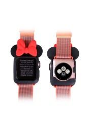 Half Pack Stereo Mini Ears Soft PU Anti-fall Frame For Apple Watch 6/SE/5/4/3/2/1 Cover for iwatch