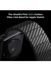 Carbon Fiber Strap for Apple Watch Band 44mm 42mm 41mm 45mm 40mm 38mm Lightweight Link Strap Bracelet iWatch Series 5 4 3 6 SE 7