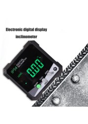 Angle Finder Bevel Box Electronic LCD Backlight Digital Inclinometer Goniometer 4x90 Degree Magnetic Slope Meter Protractor