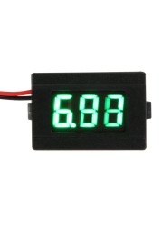 0.36 inch 0.36" digital voltmeter red green blue dc 0v-100v 3 lines 3 digits voltage meter led color display panel for arduino