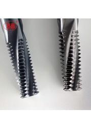 BB Thread Mill Coated Solid Carbide Full Tooth ISO Inch Pitch Nano Coated CNC Cutting Tool M3 M4 M5 M6 M8 Tap Aluminum