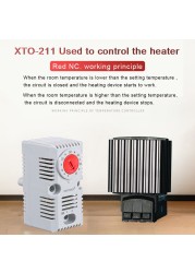 Cabinet thermostat 0-60 degrees temperature controller normally open/closed built-in mechanical thermostat