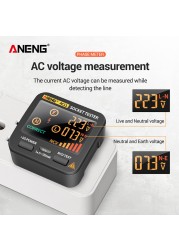 ANENG AC11 Digital Smart Socket Test Circuit Polarity Phase Check Voltage Plug Outlet Switch Detector US/UK/EU/AU Plug