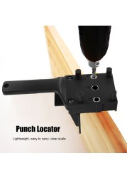 Vertical pocket hole wood doweljig kit punching hole locator handheld manual drilling puncher DIY woodworking woodworking