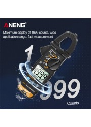 ANENG PN100 Clamp Meter 1mA Precision Small Digital AC/DC Decoder Multicurrent Resistance Frequency Tester Meter