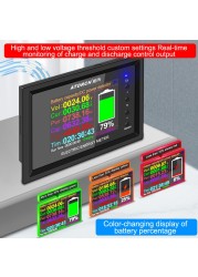 DC 8-240V 100A 200A 300A 400A 500A 600A 1000A Battery Tester Voltage Current RVS Meter Battery Coulomb Capacity Indicator