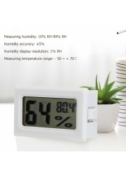 Thermometer Hygrometer Indoor Room Temperature Sensor Mini Digital LCD Temperature Humidity Weather Station With Clock