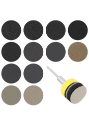 180pcs 1 inch wet dry sandpaper assortment 60-10000 grit sander disc 2 inch 50mm with hook and loop sanding pad for wood